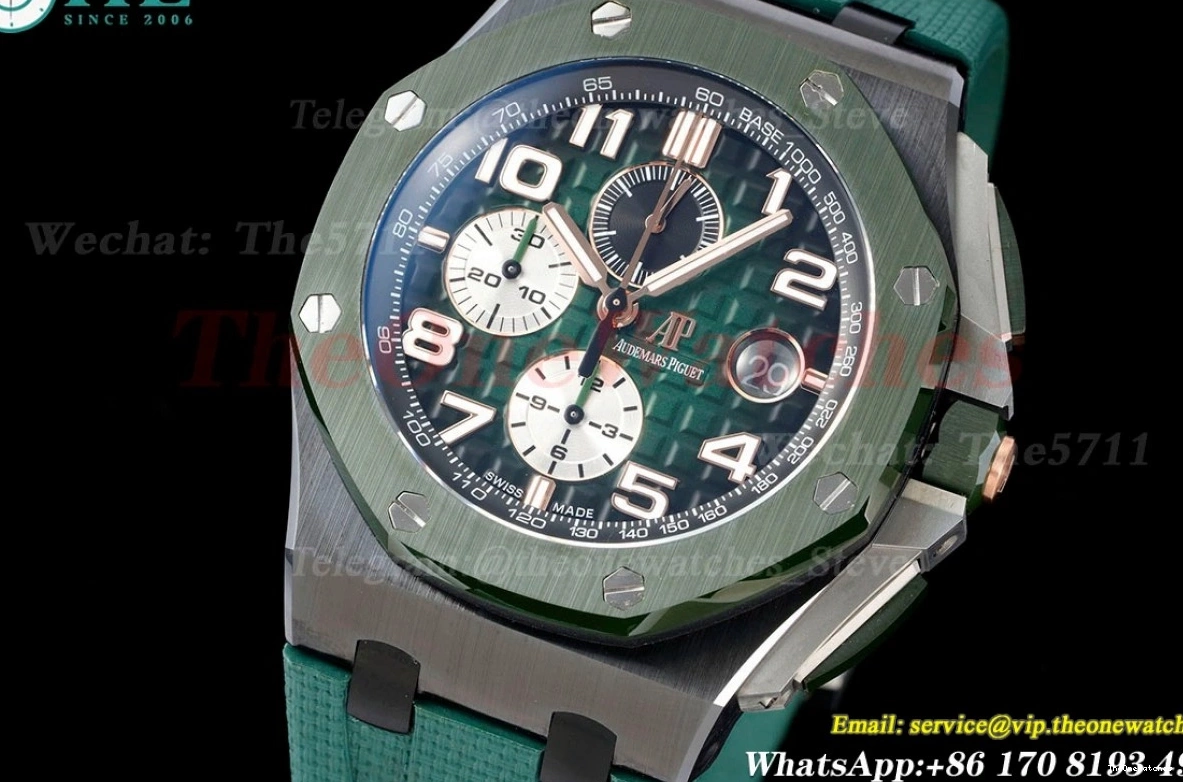 Ceramic Green A3126 2020 44mm Royal Offshore Oak RSF Dial RU 0411